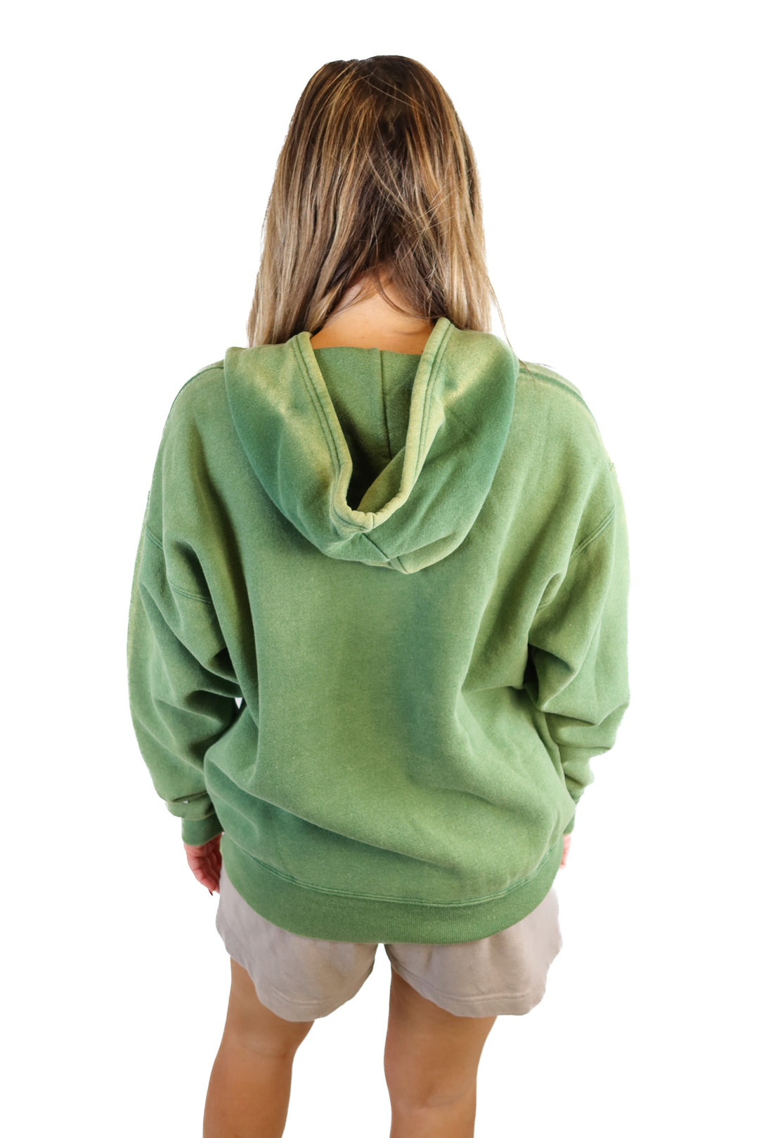Gallery Dept green hoodie (M; retails for $550)
