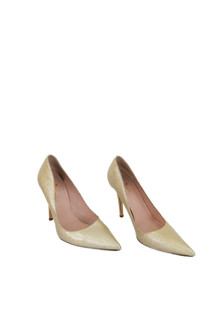 kate spade gold glitter heel (8.5)