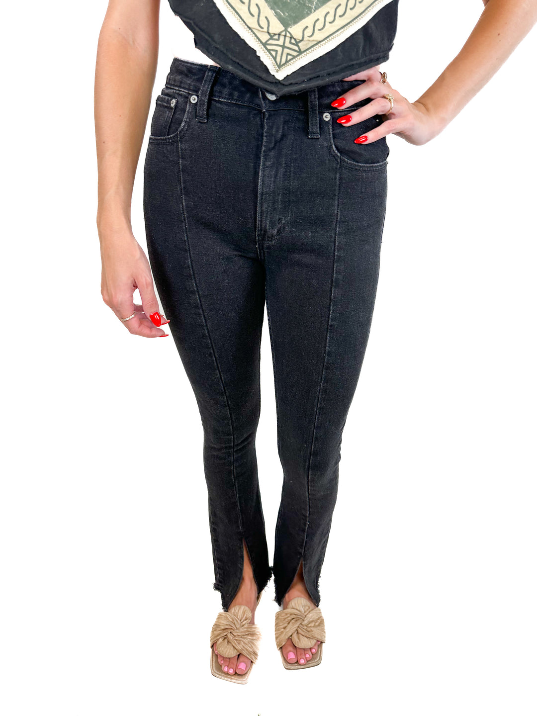 Abercrombie Skinny High Rise Black Jeans NWT (24)
