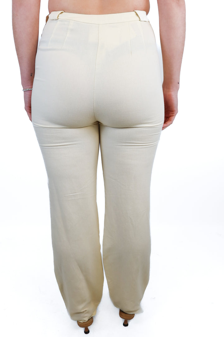 Doen Beige Linen Trousers NWT (2; retail $298)