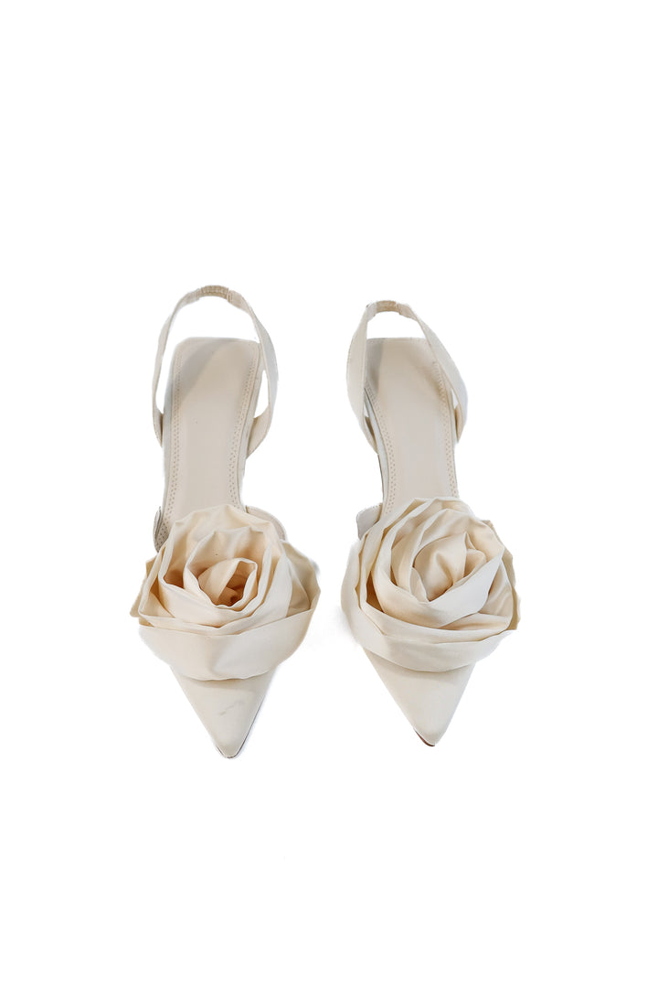 ASOS white rose heels NWOT (9; retails for $55)