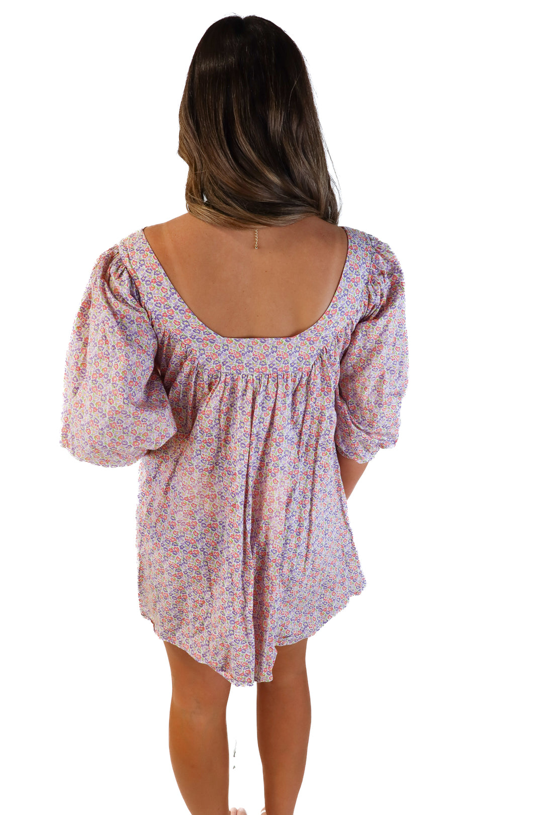 Storia purple/pink floral dress (s; retails for $70)