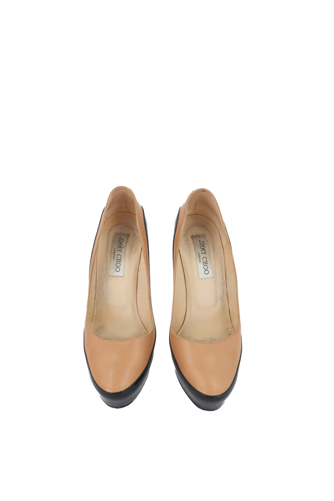 jimmy choo black and nude stilleto (38.5/ US 8.5; retail $895)