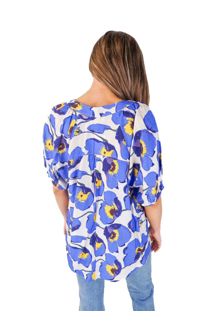 SOLD umgee floral blouse (S; retail $50)