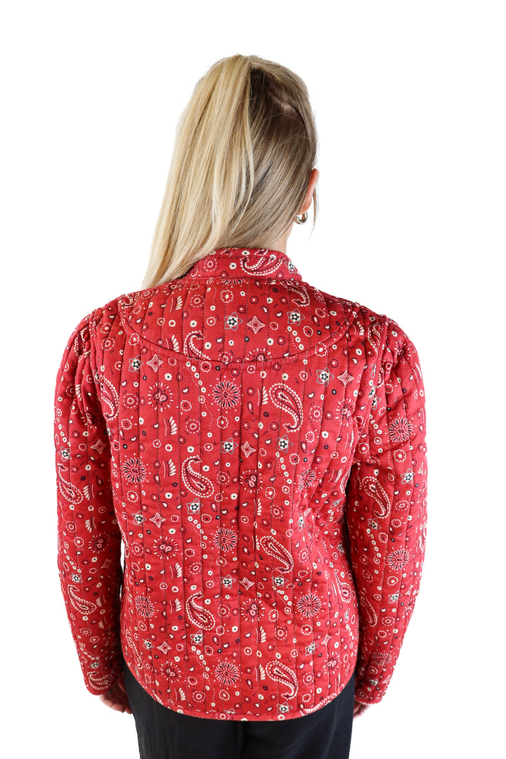 Xirena Red Patterned Jacket (S; retail $425)