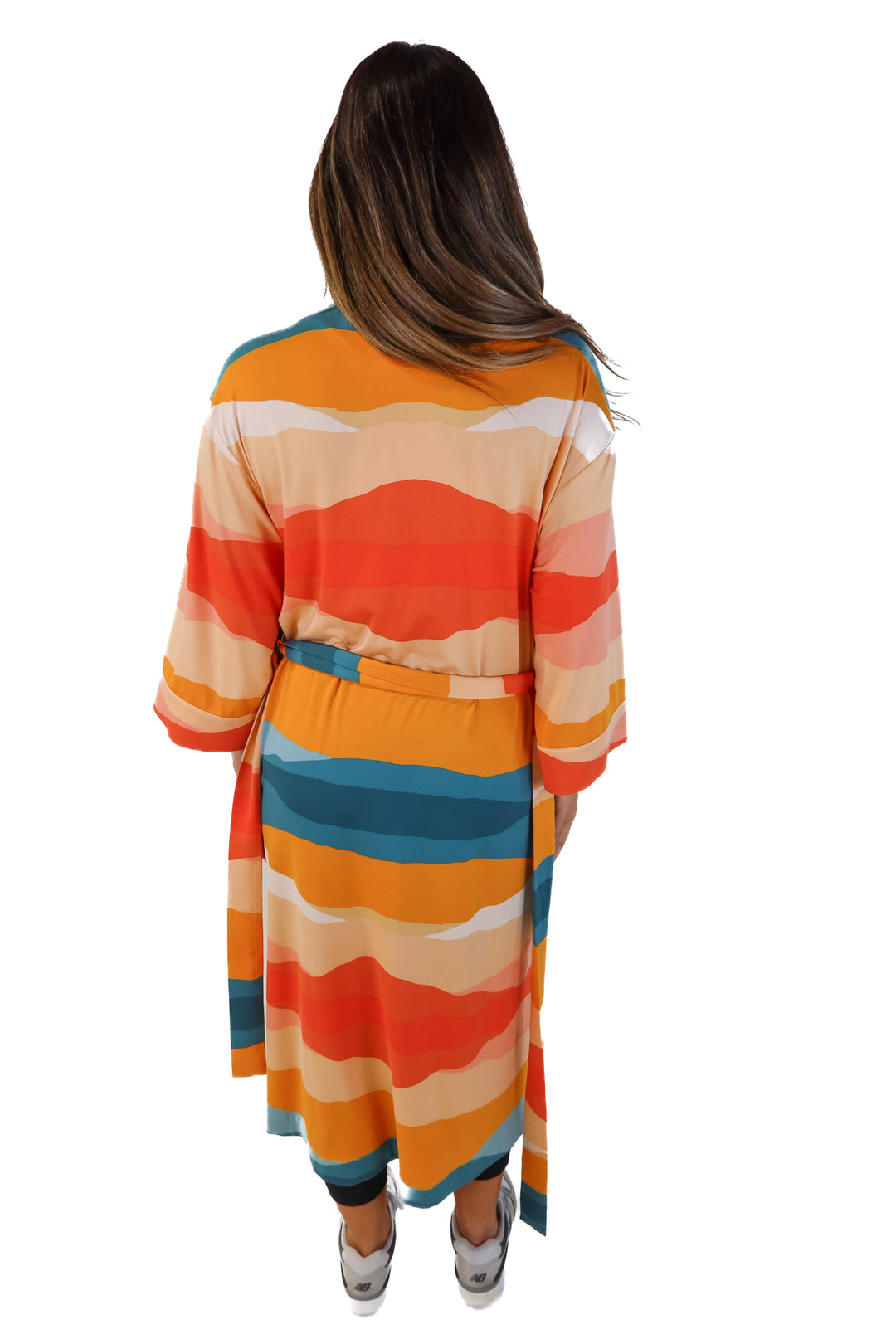 Mason grey multi color robe (L; retail $108)