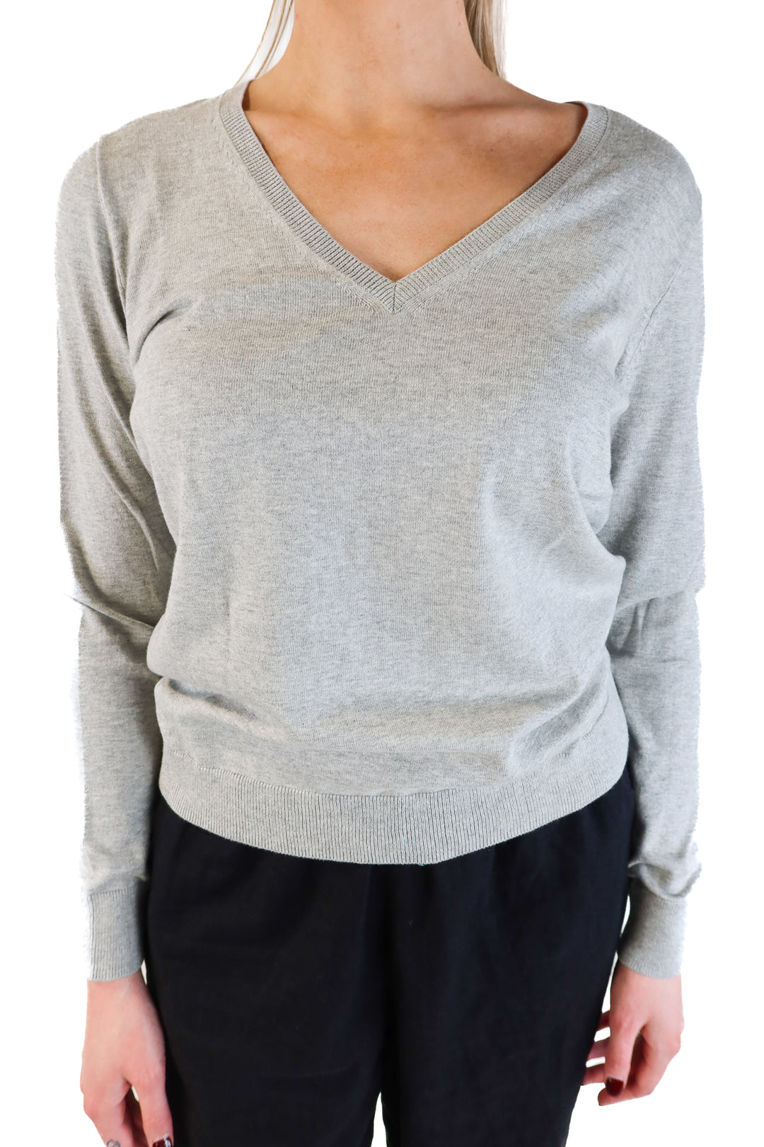 J.crew grey v-neck sweater NWT (M)