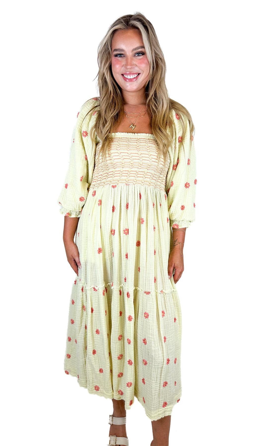 Free People Dahlia Embroidered Maxi Dress (S)
