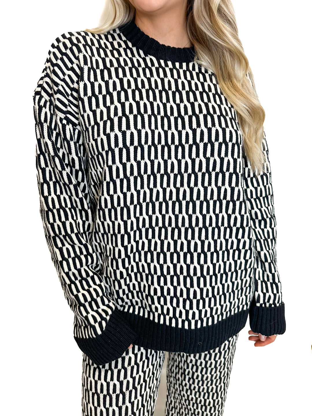 Show Me Your Mumu Black and White Knit Set NWT (XS)