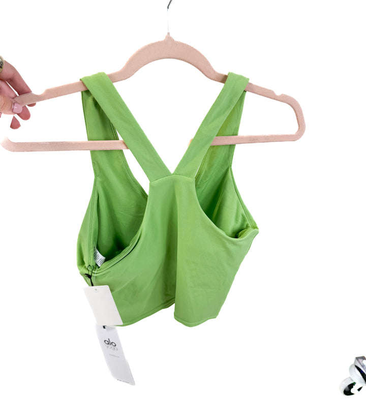 Alo green v neck top NWT (L; retail $72)