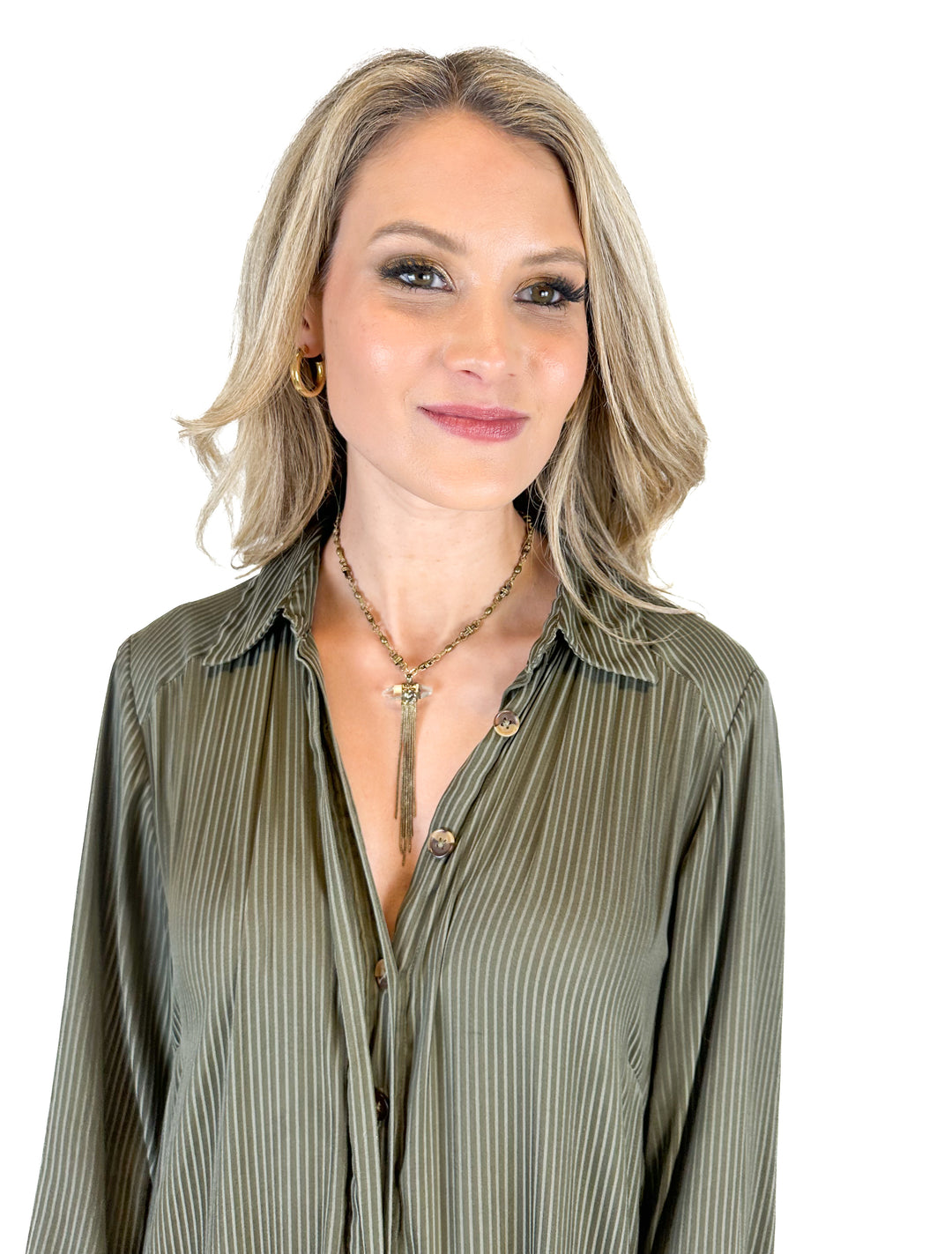 Rock Crystal Chain Link Necklace