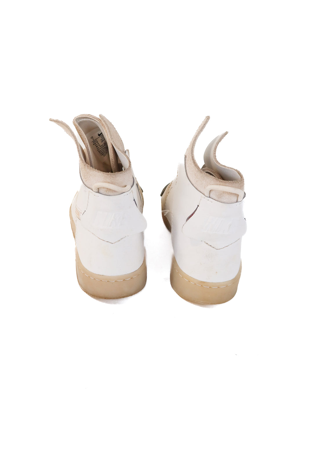 nike white high top textured sneakers (7; retails $118)