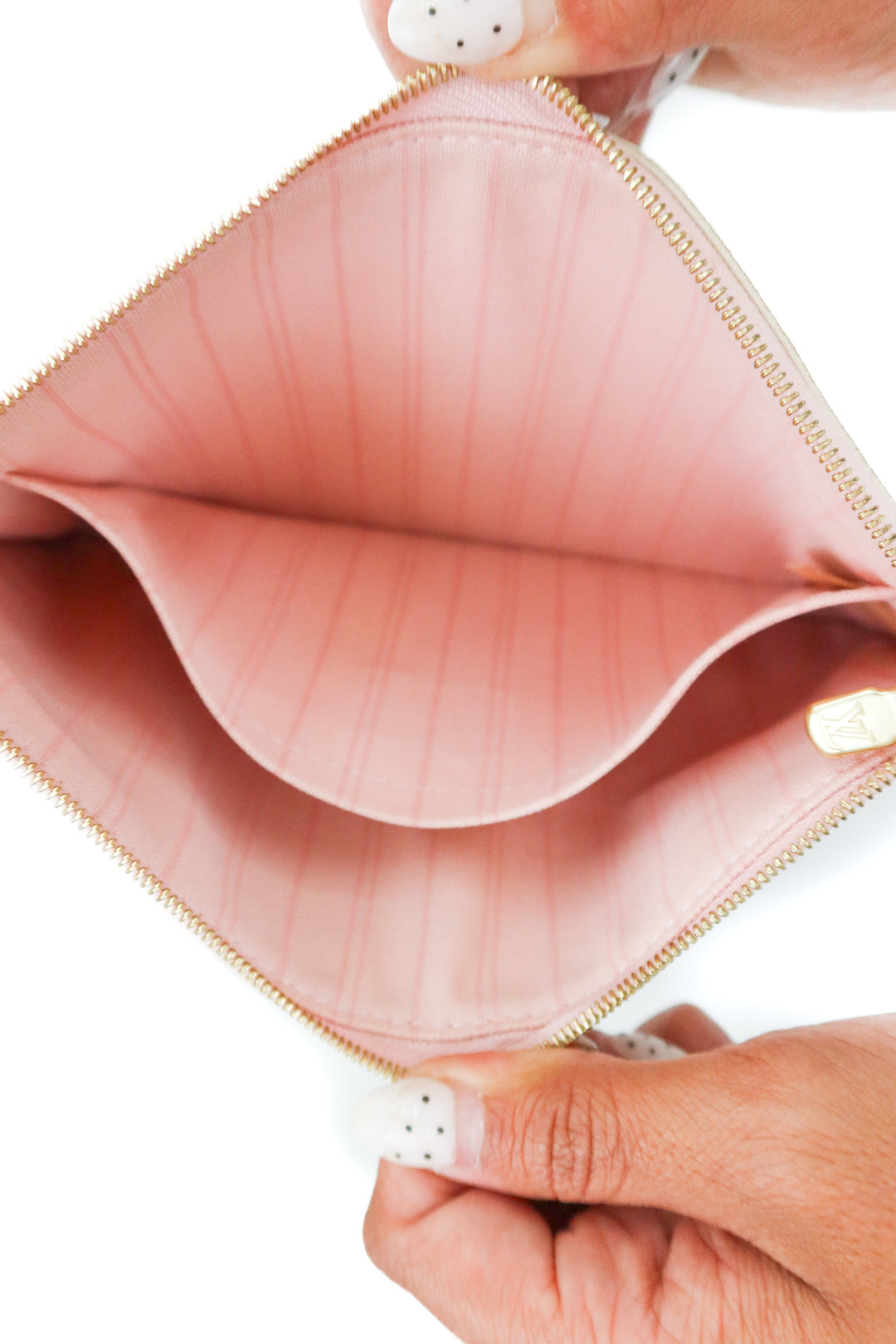 Louis Vuitton Damier Azur Wristlet w/ Pink Interior