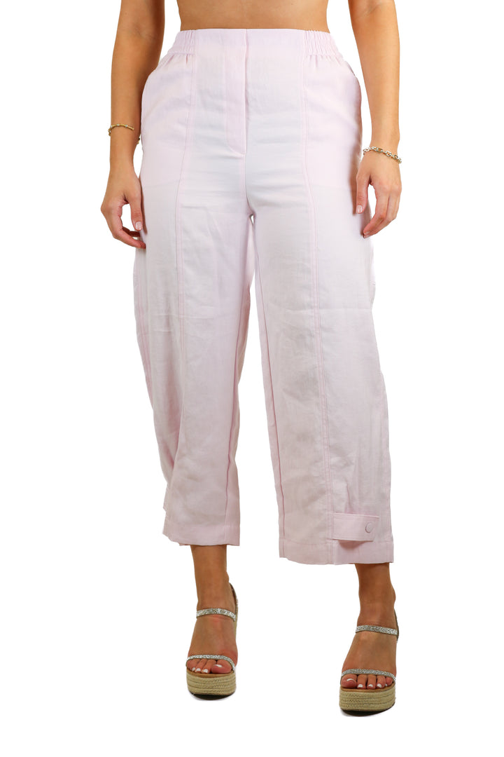 Zara Pale Pink Relaxed Cropped Pants NWT (XS; Retail $50)