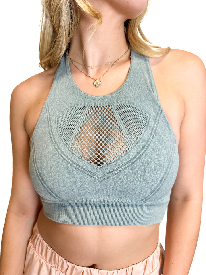 Free People Green Sports Bra NWT (S)
