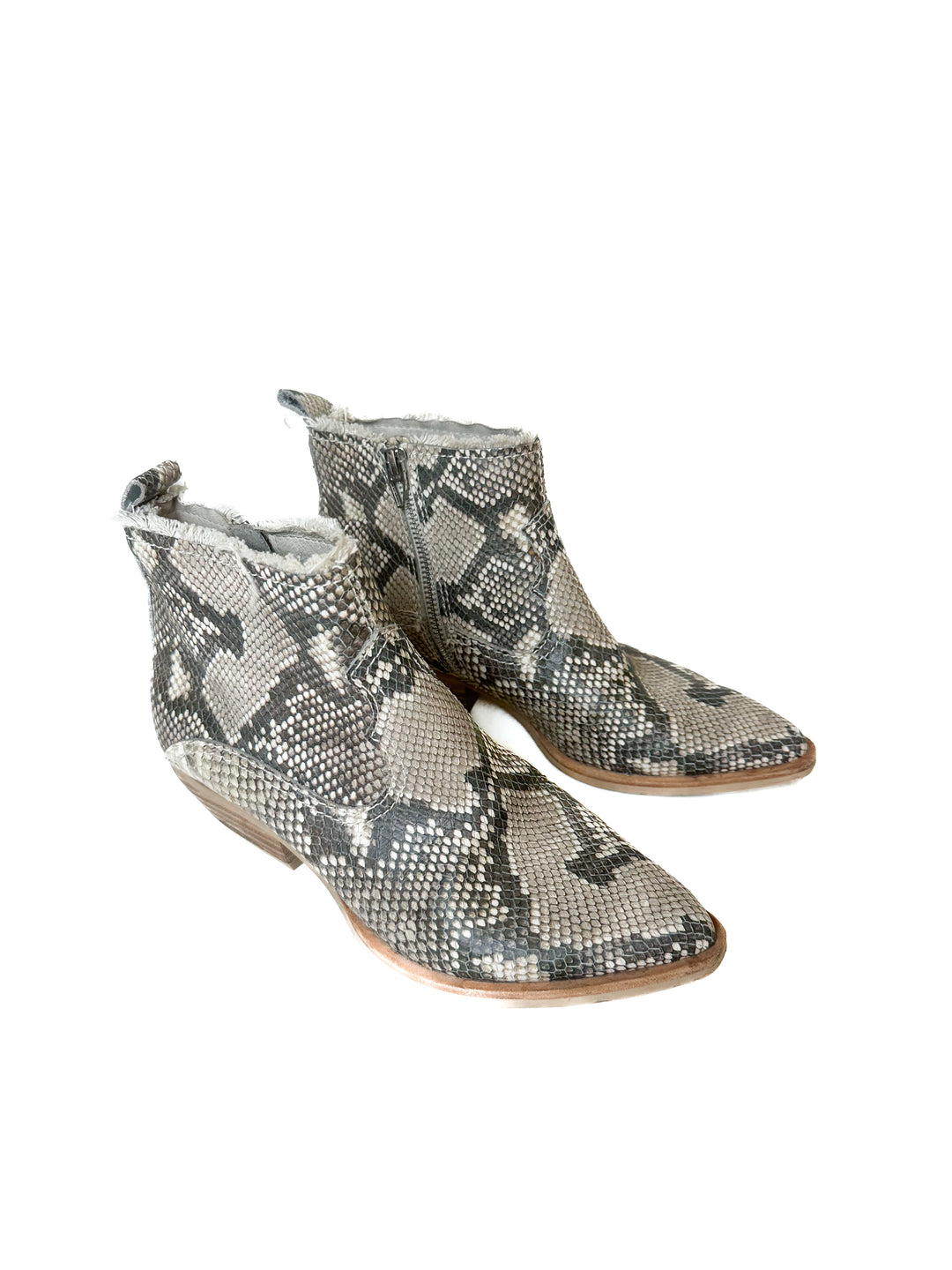 Dolce Vita Snakeskin Print Ankle Boots (7)