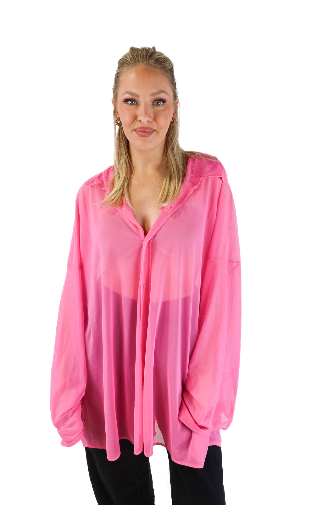 Bombshell Club Pink Mesh Shirt (O/S)