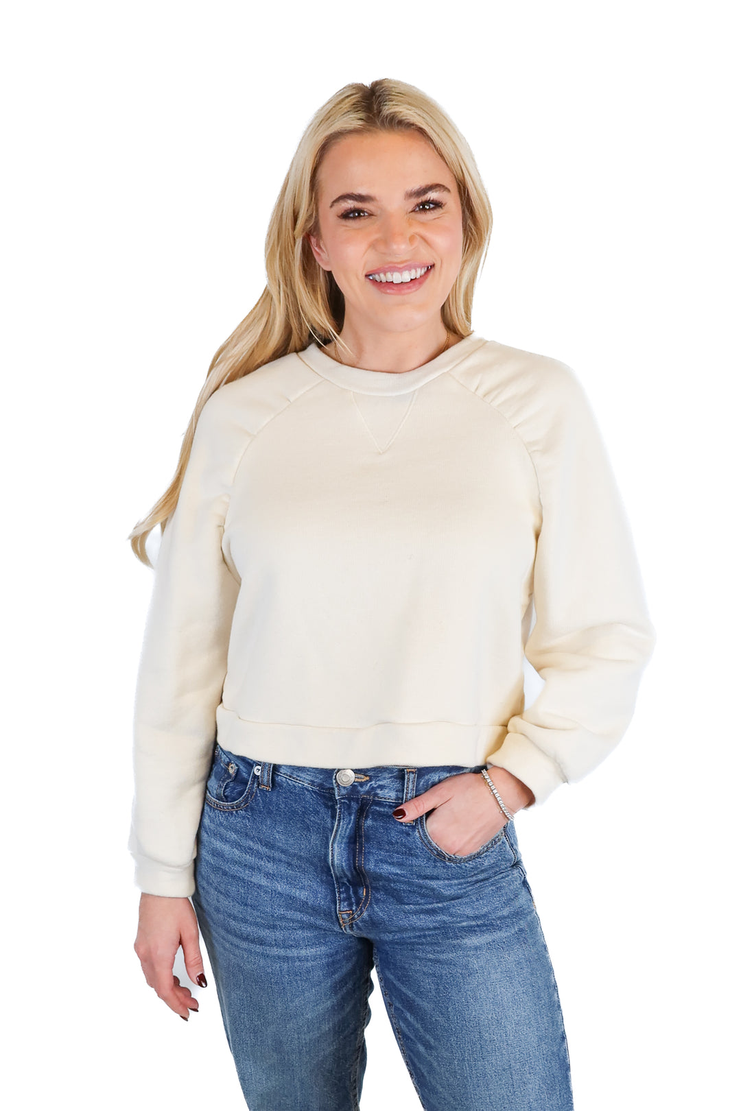 ba&sh Cream Sweatshirt (1)