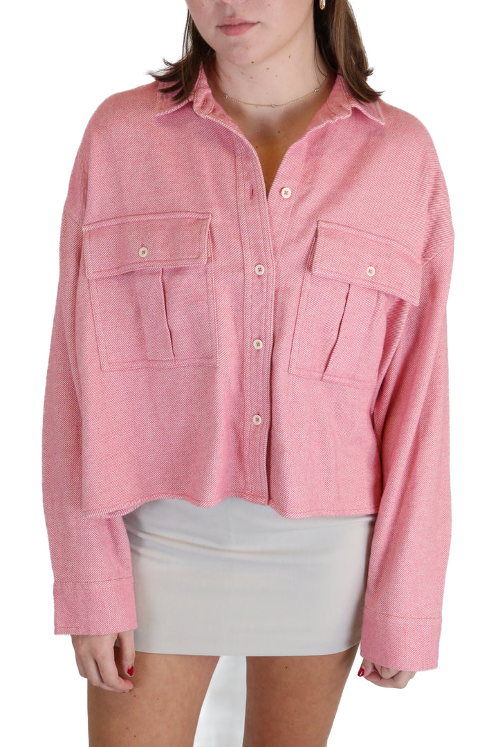 madewell pink shacket (L)