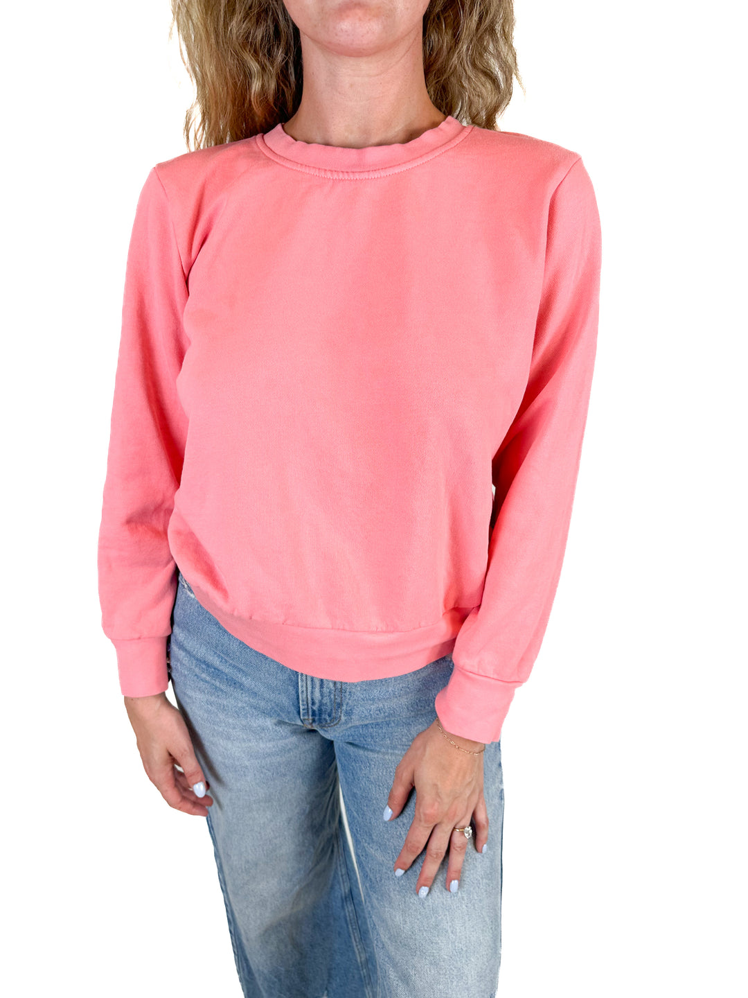 Hudson Jeans Pink Open Back Sweatshirt (M)*