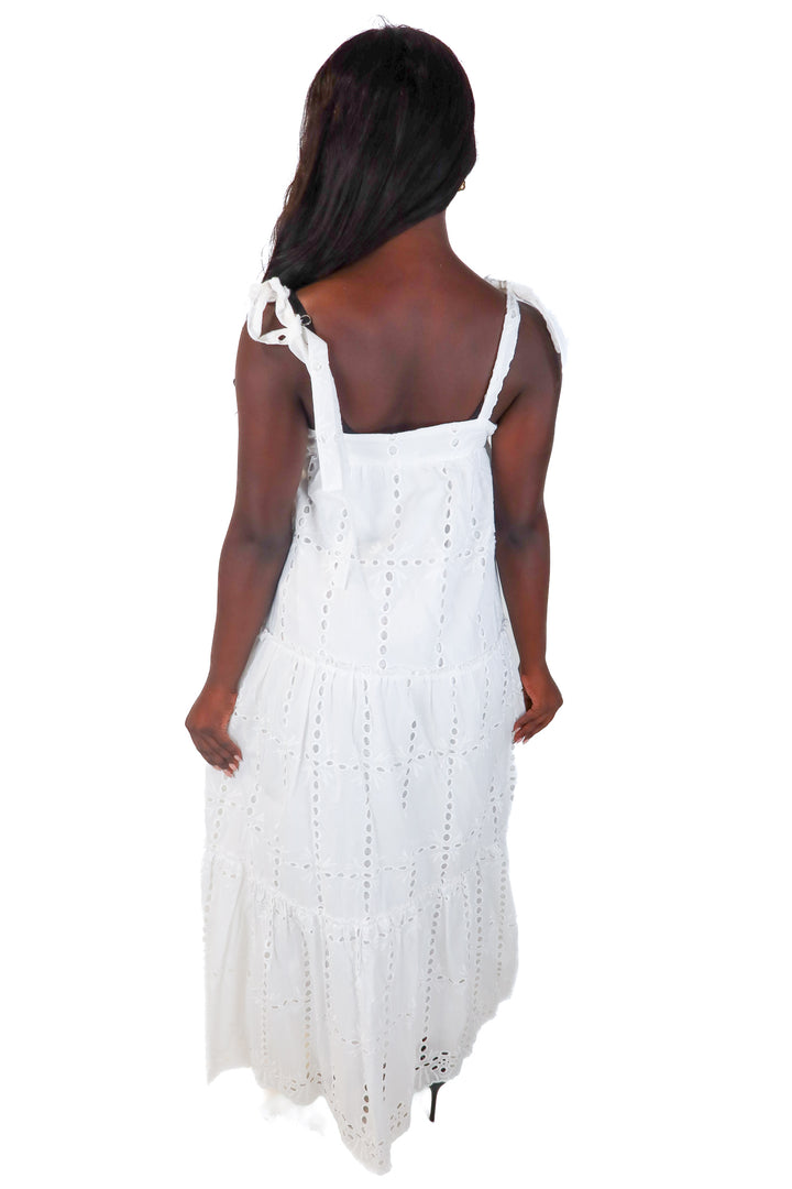 petal & pup white eyelet dress (S)