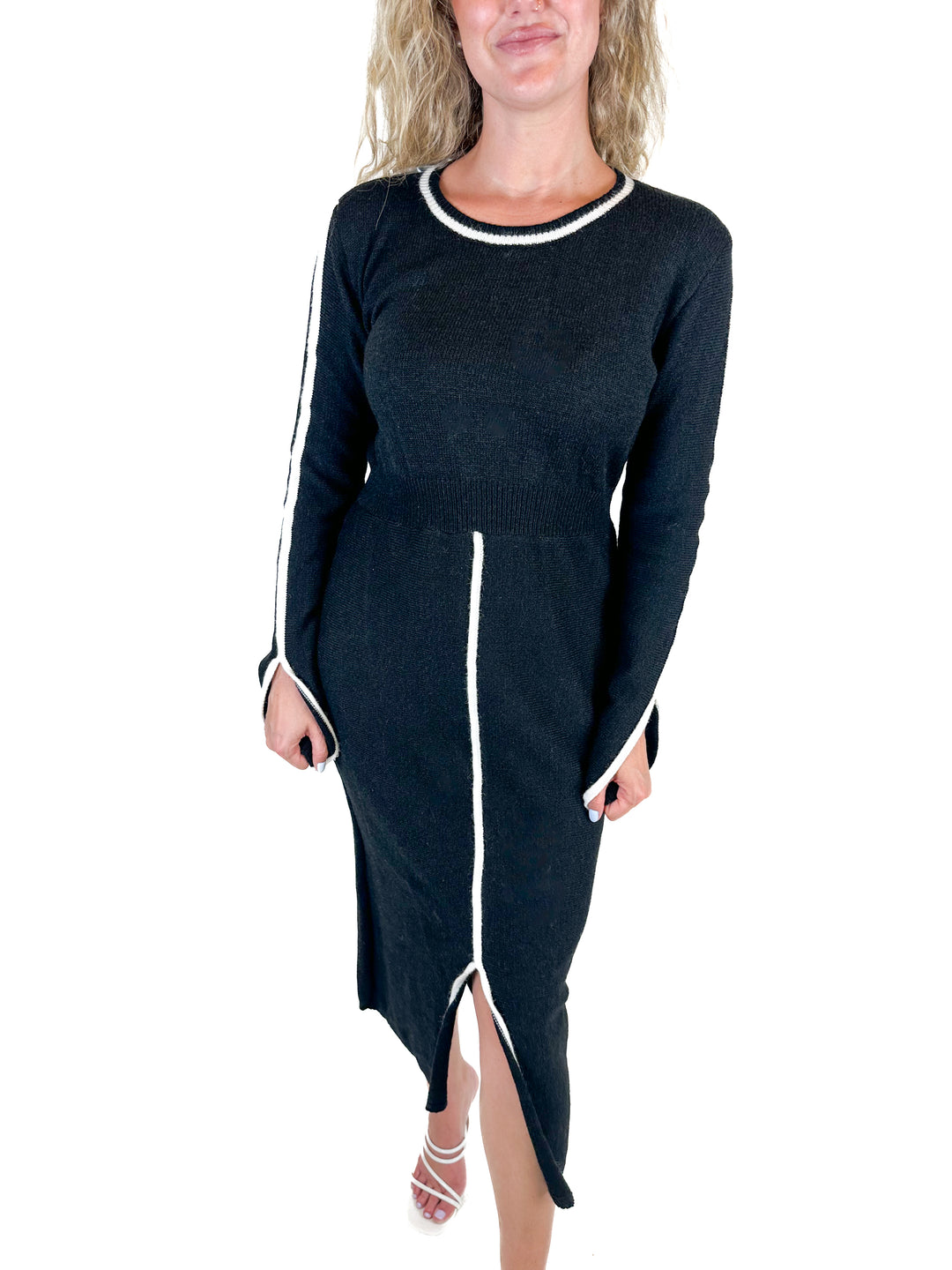 Petal & Pup Black Knit Dress (L)