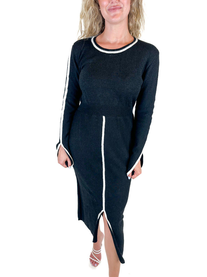 Petal & Pup Black Knit Dress (L)