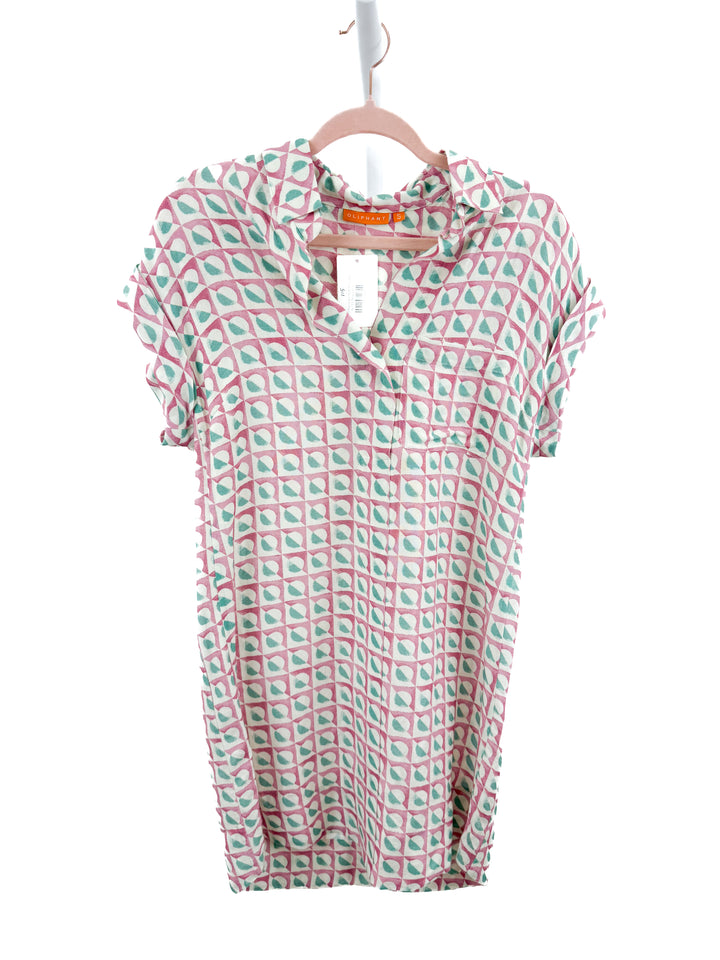 oliphant pink printed dress (s; retail $398)
