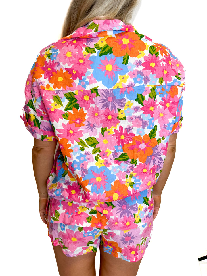 Show Me Your Mumu Barbie Floral Linen Set NWT (XS)
