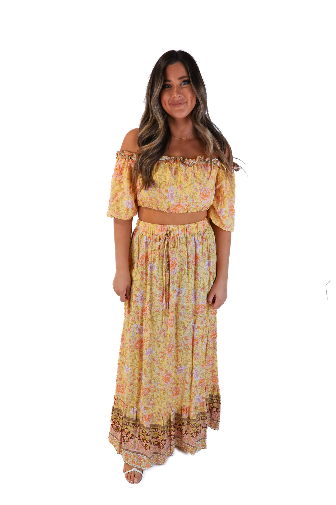 Dress day yellow floral set (s)