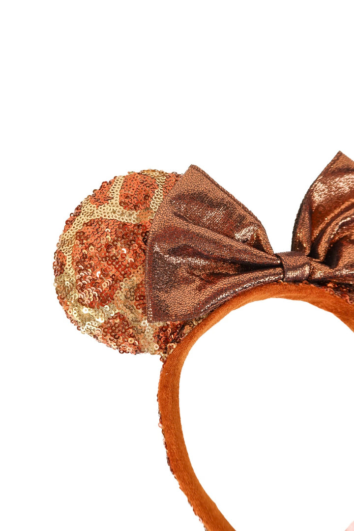 Official Disney Minnie Mouse Animal Print Sequined Ears (O/S)
