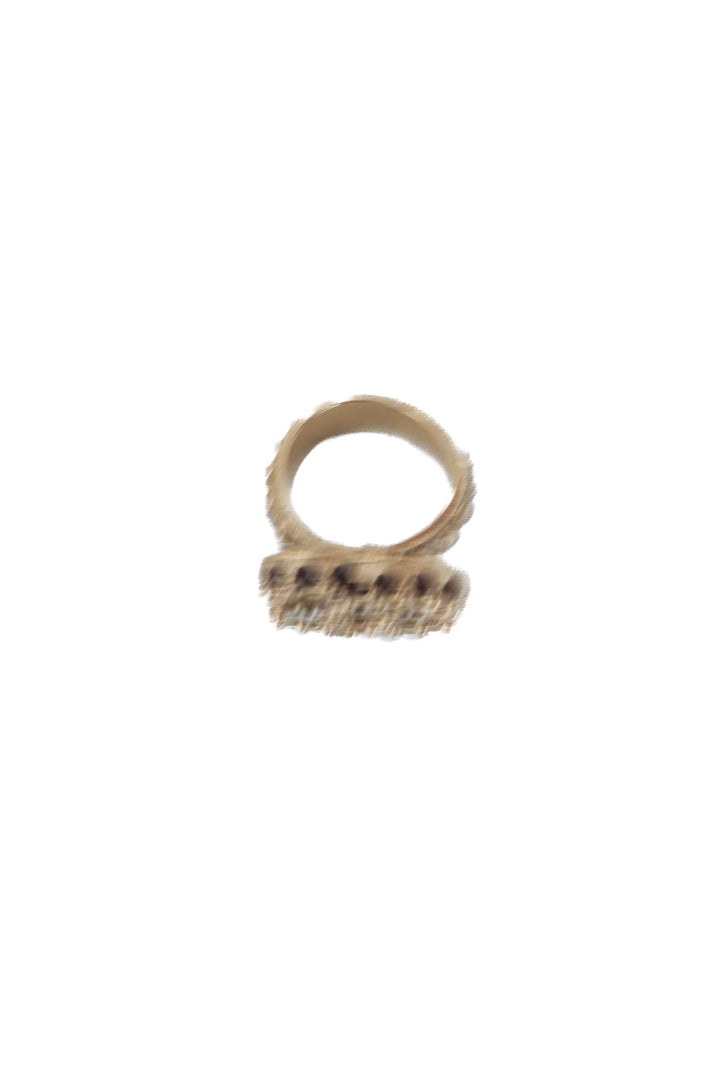 Chanel Crystal Camellia CC Ring (size 6)