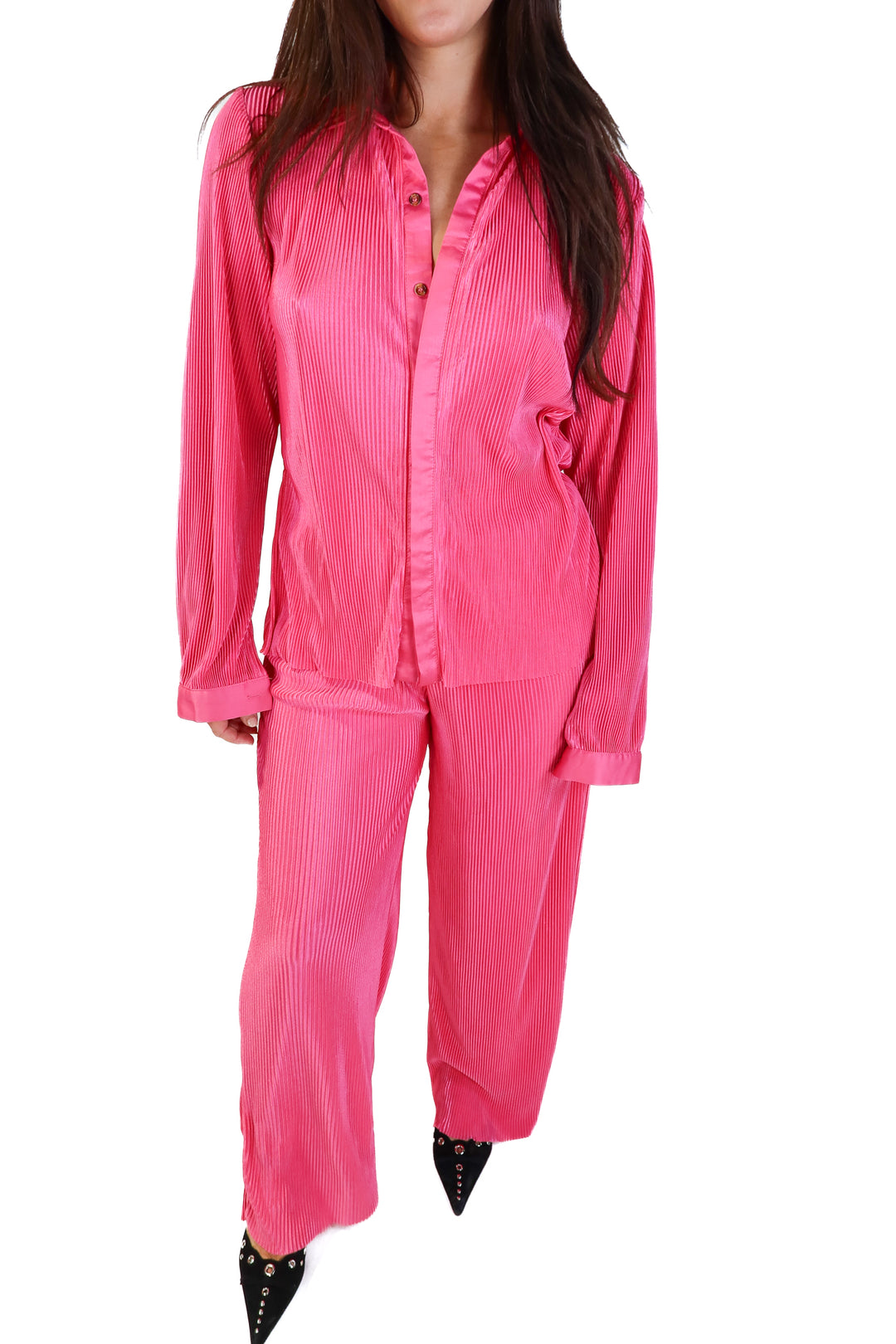 Lisamaree pink plisse set (s; retail $250)