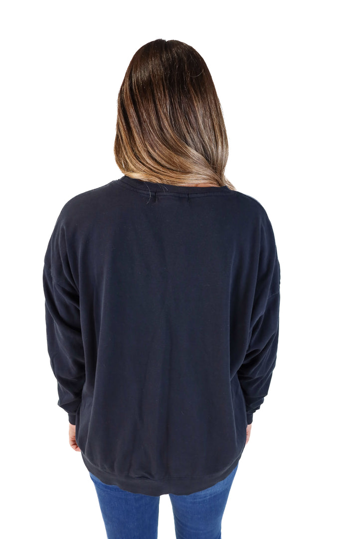 Wildfox black crewneck (s; retail $68)