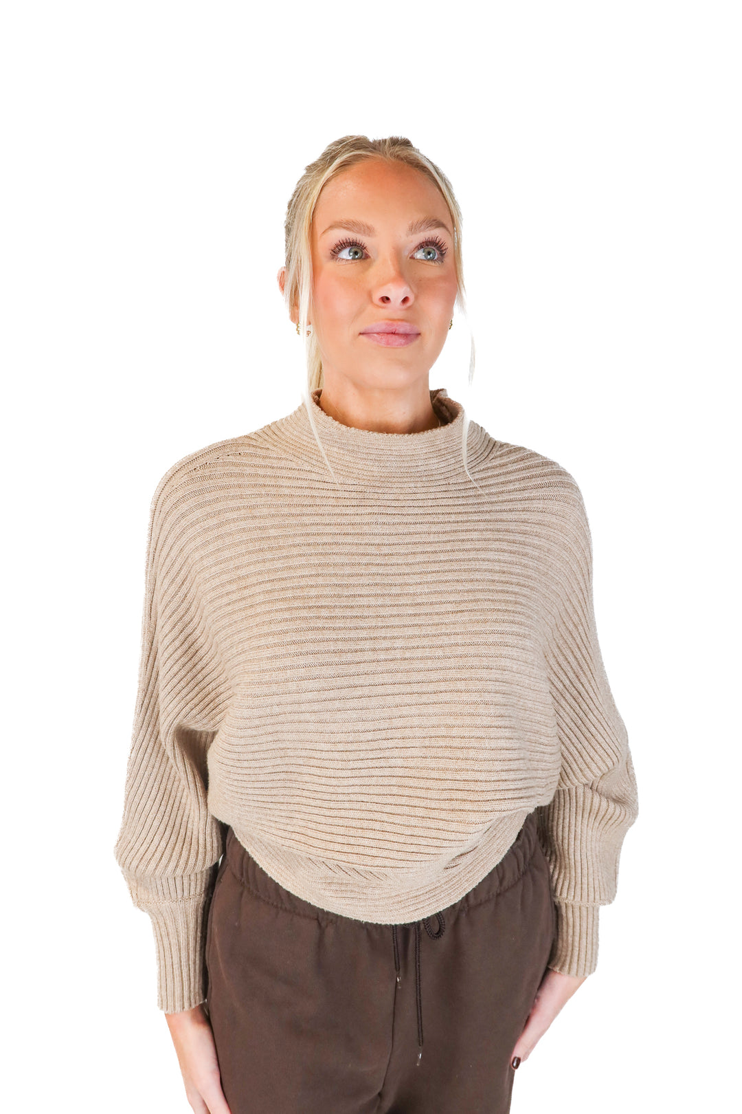 anthropologie brown dolman sleeve sweater (s; retail $98)