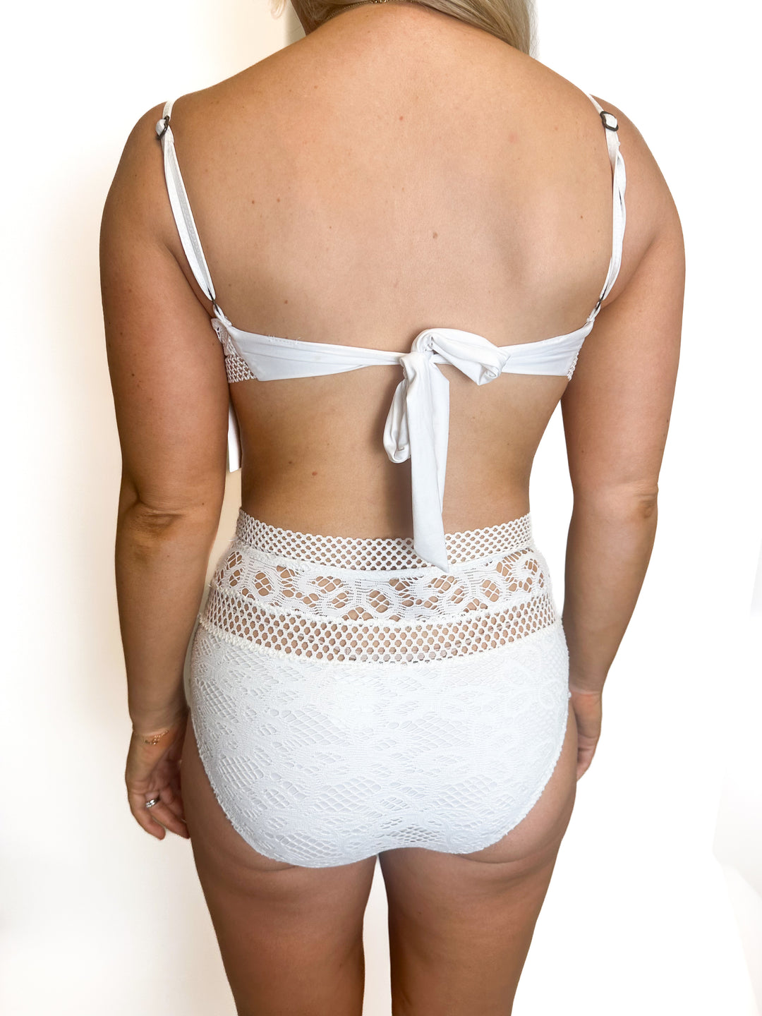 Becca White Crochet Bikini (S)