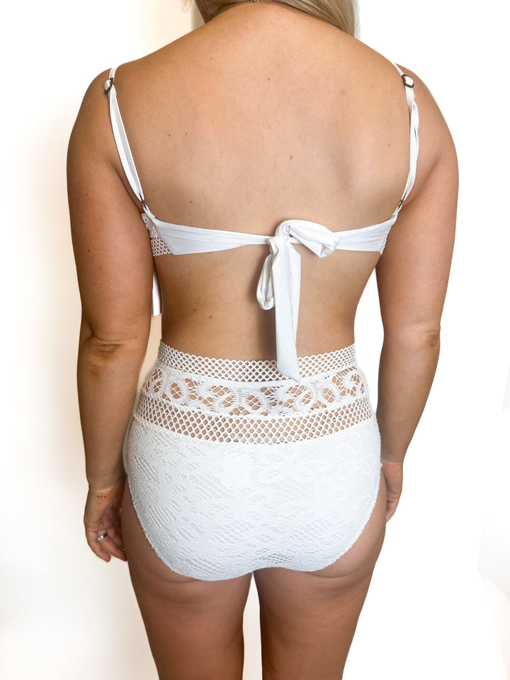 Becca White Crochet Bikini (S)