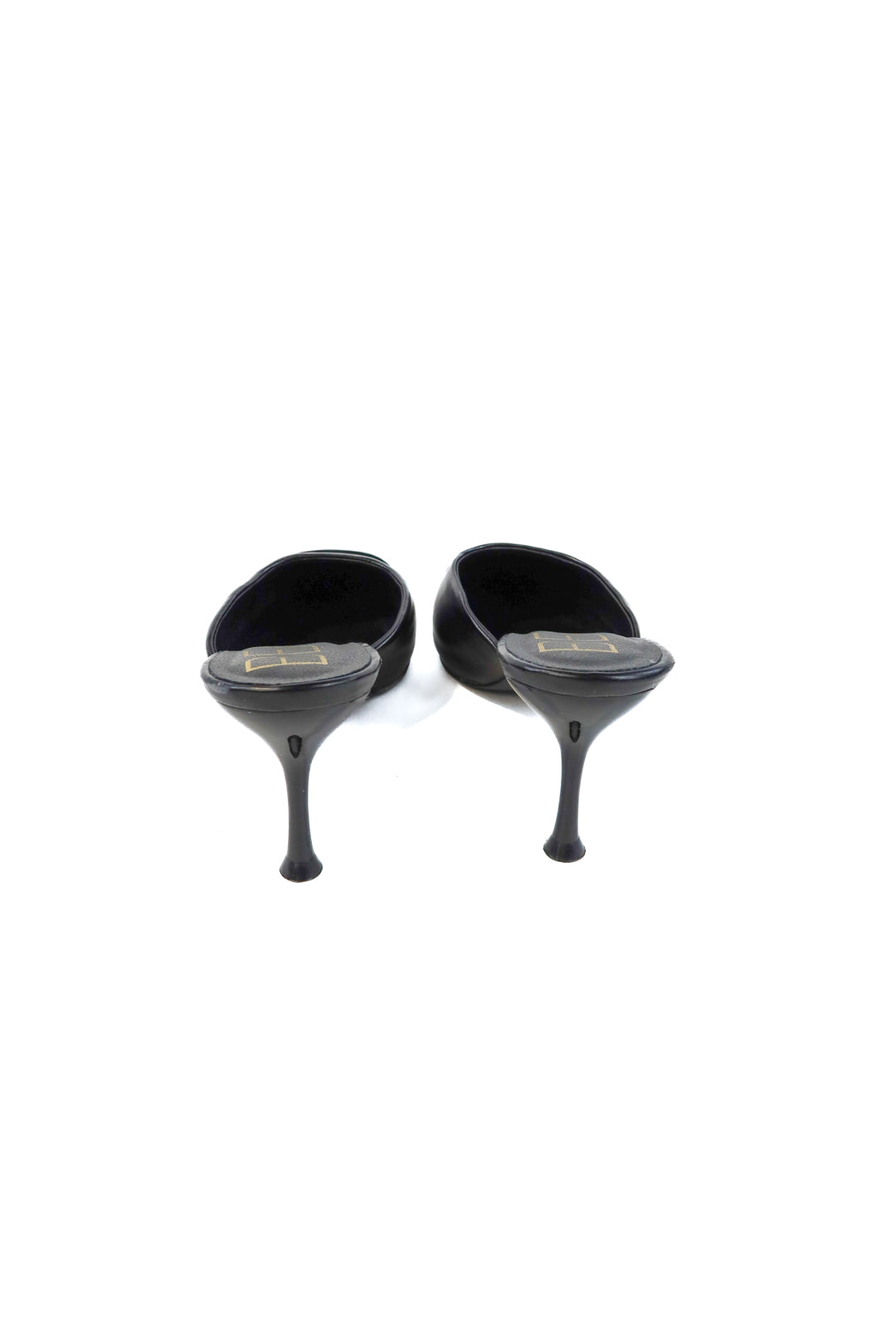 Beach by Matisse black leather/patent kitten heels (10)