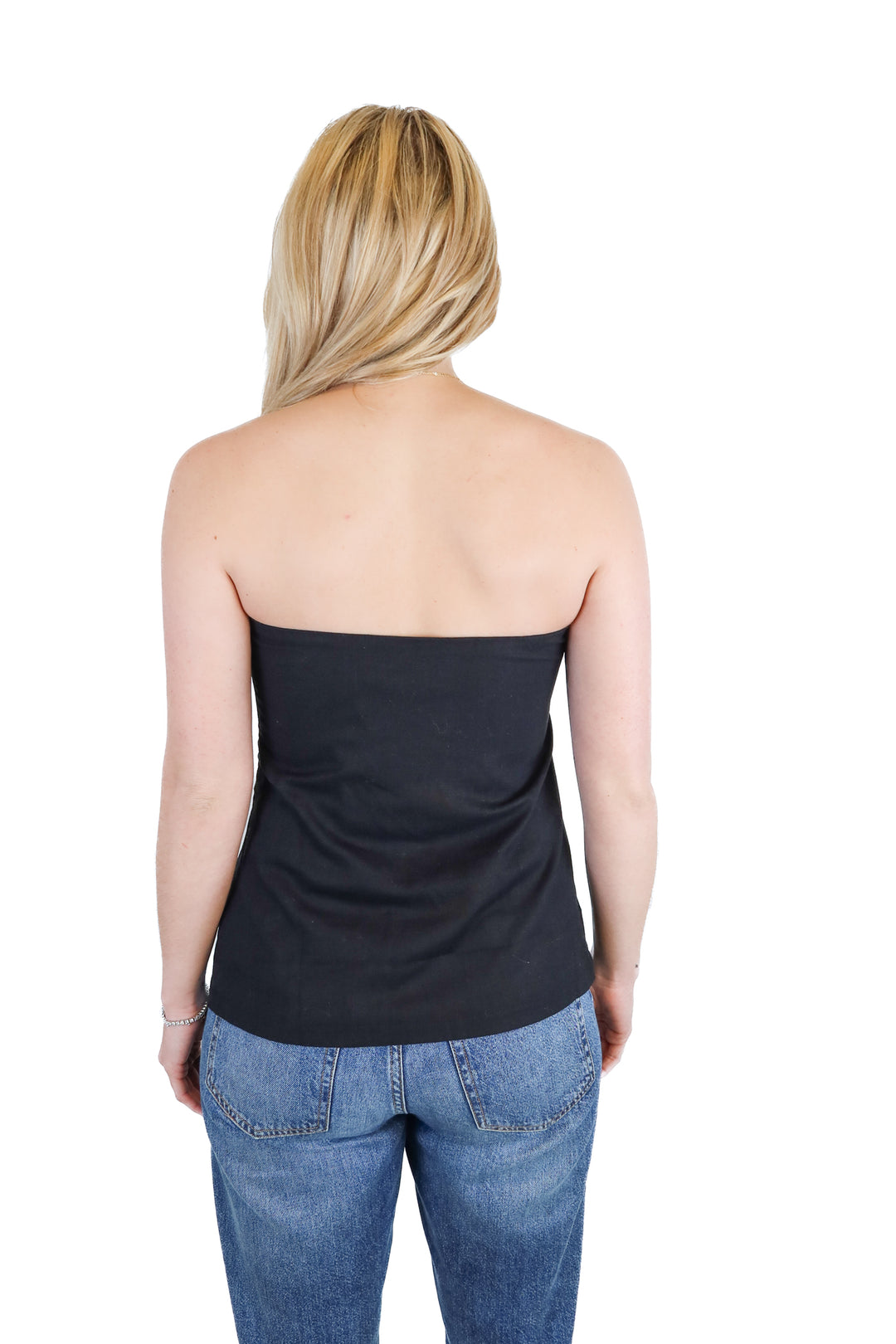 Allfenix Black Strapless Top NWT (S; retail $58)