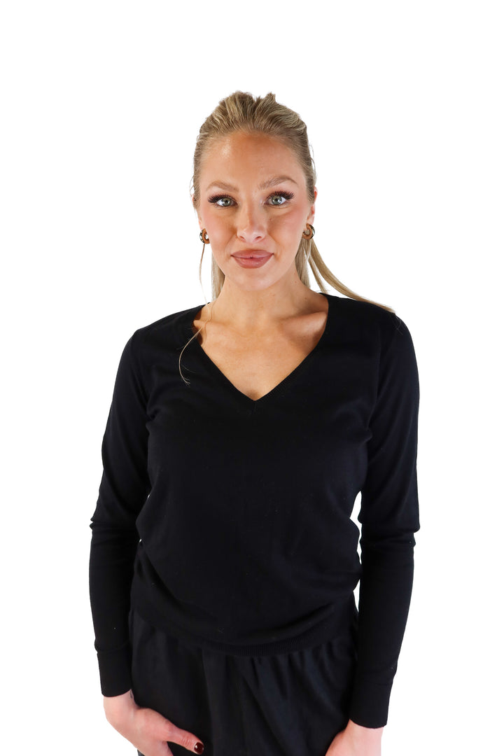 J.crew black v-neck lightweight sweater NWT (s; retails for $49.50)