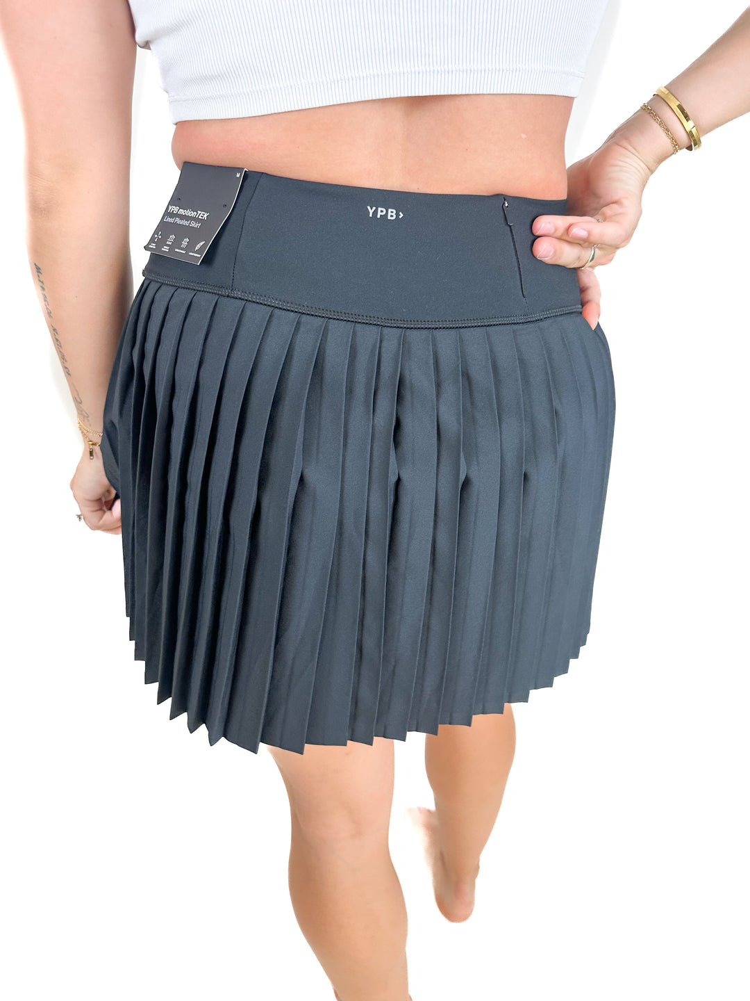 YPB Black Pleated Exercise Skirt NWT (M)