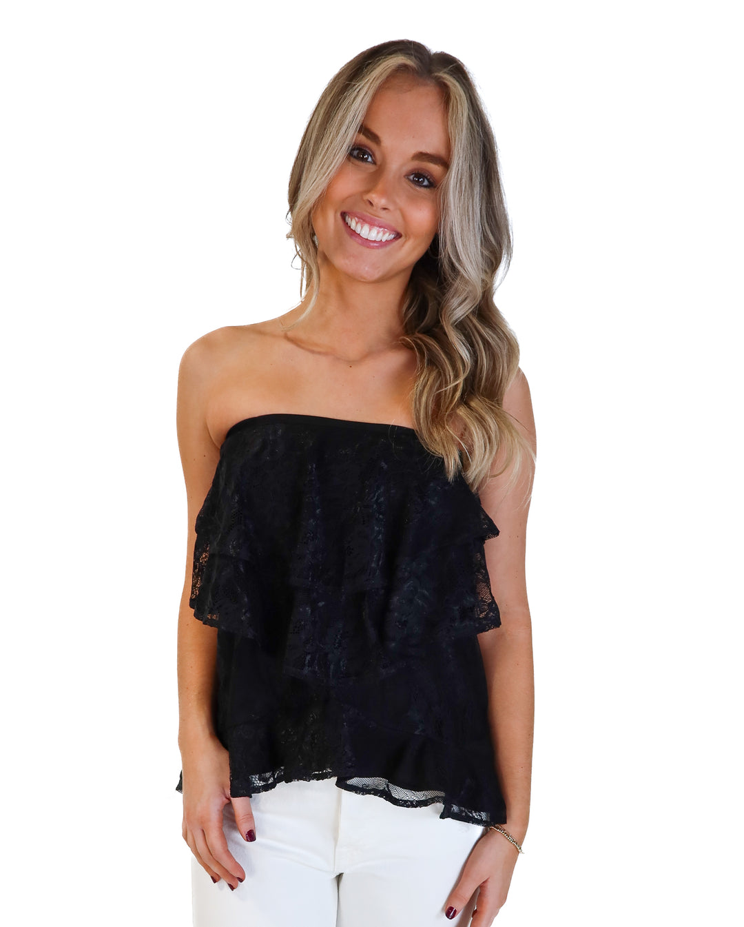 House of Harlow X revolve black lace top (xs; retail $138)