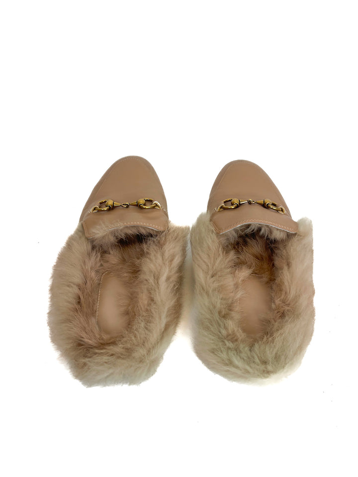 Vero Cuoio Faux Fur Slip-On Mule Shoes (8.5)