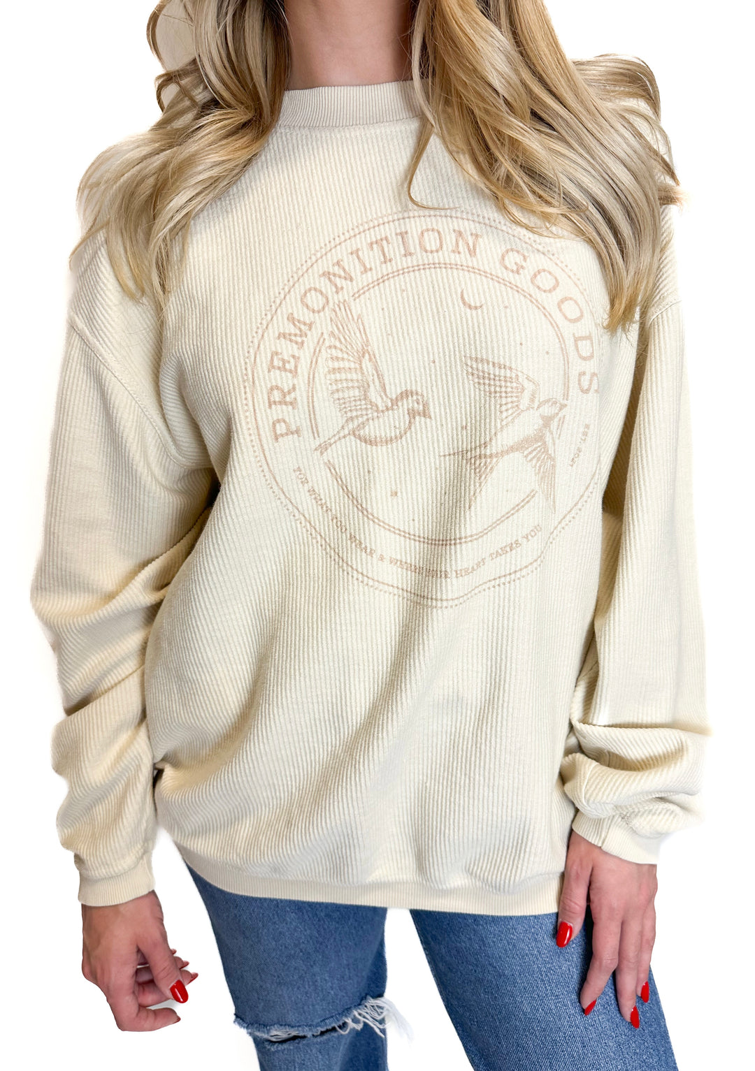 Premonition Goods Tan Sweatshirt (M)