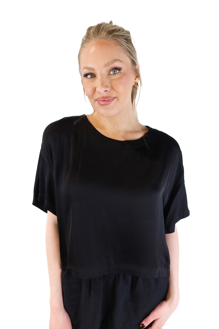 Stillwater Black Silky Top (M; retail $99)