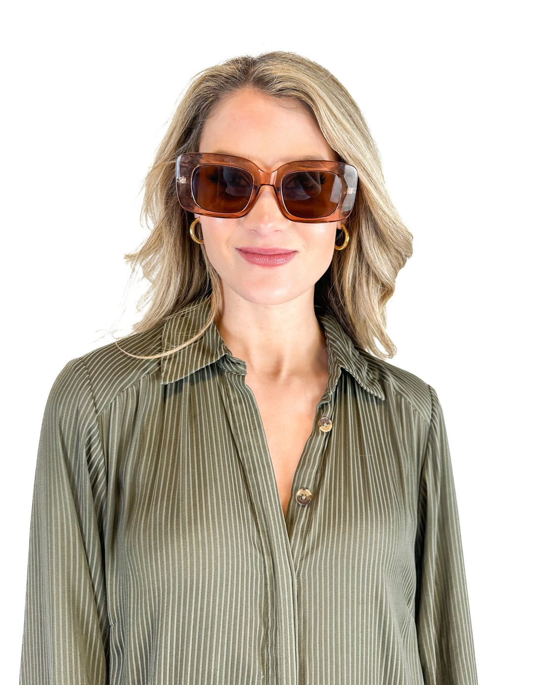 Brown Square Sunglasses