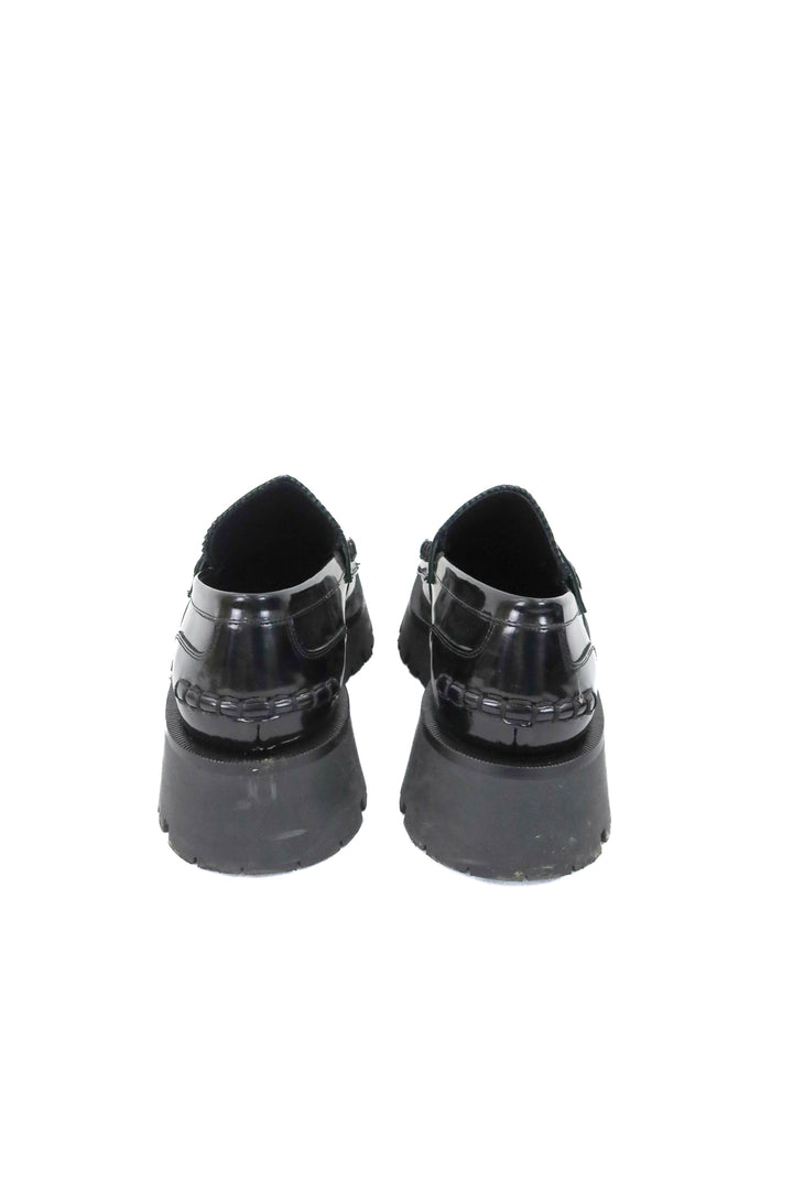 alexander wang black platform loafers (37/ US7; retail $1,182)