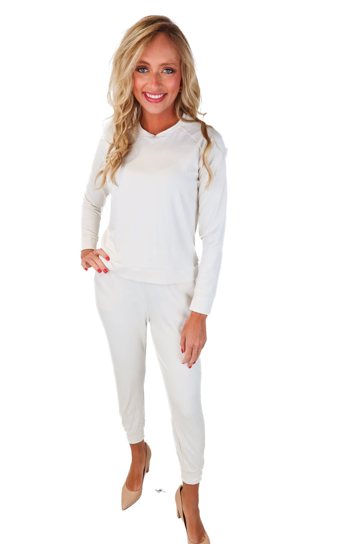 cozy earth bone lounge set (s; retail $330)