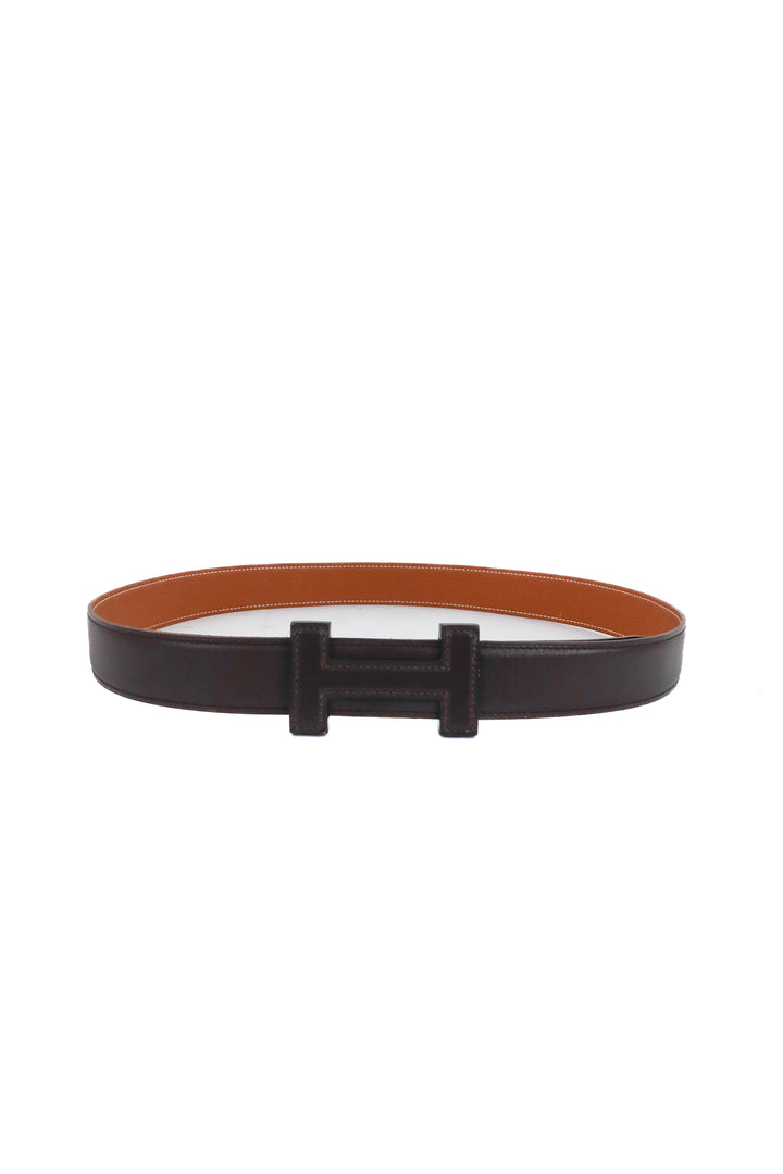 Hermes Tonight Color Belt Buckle and Reversible Leather Strap (95cm/ 37"; retail $1,320)