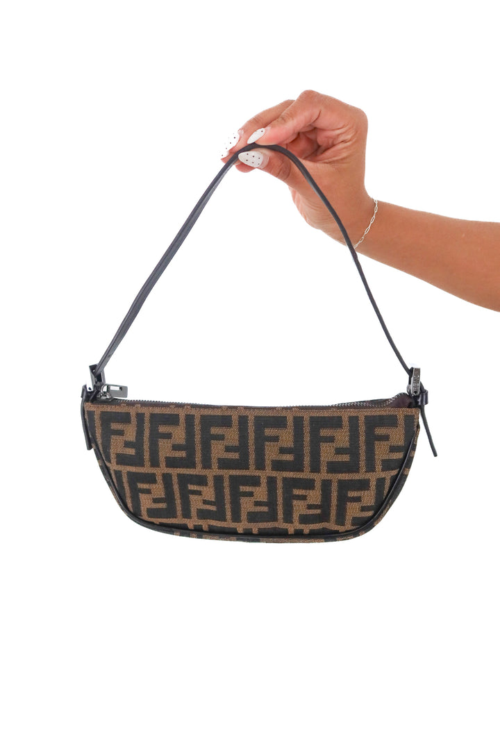 Fendi Zucca Halfmoon Mini Top Handle